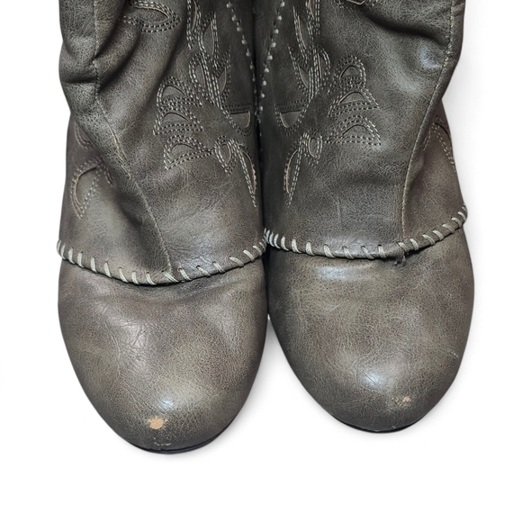 Naughty Monkey So Buck Heeled Boots Size 10 - Picture 5 of 7